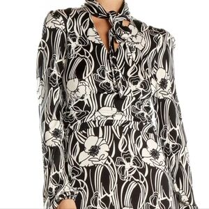 BANANA REPUBLIC Art deco floral print dress